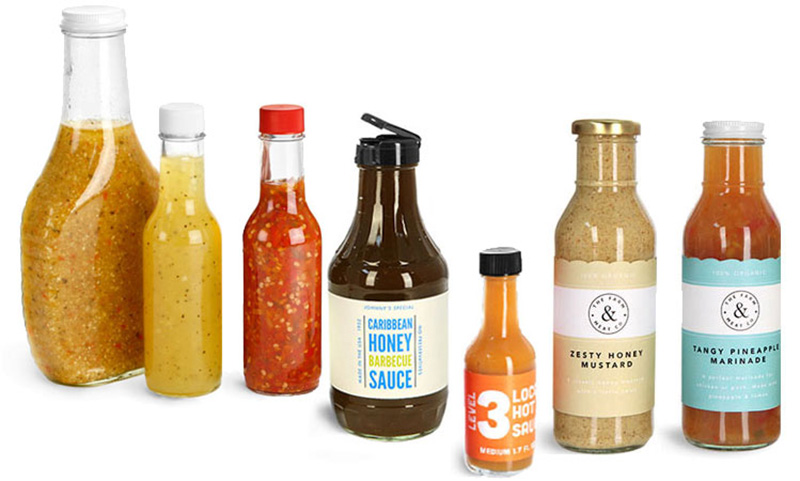 صلصة في زجاجات